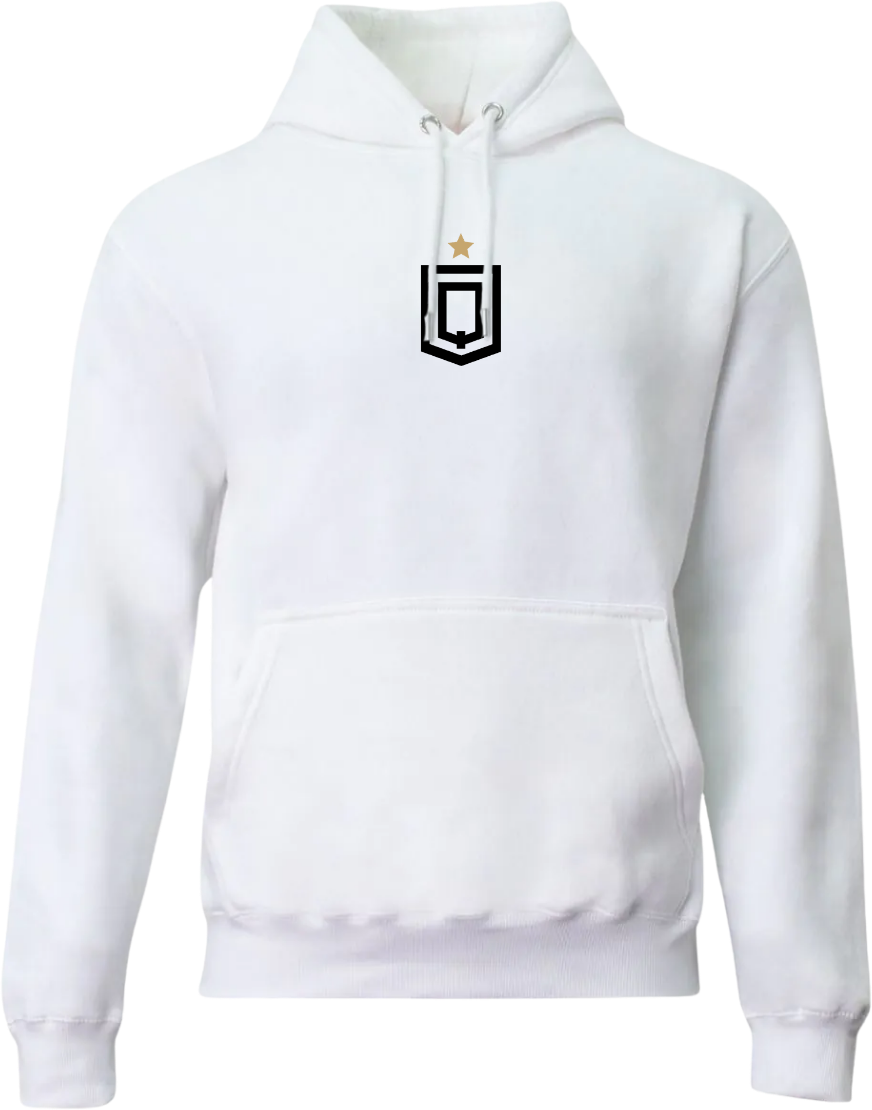 Quadra Crest Hoodie Adult White